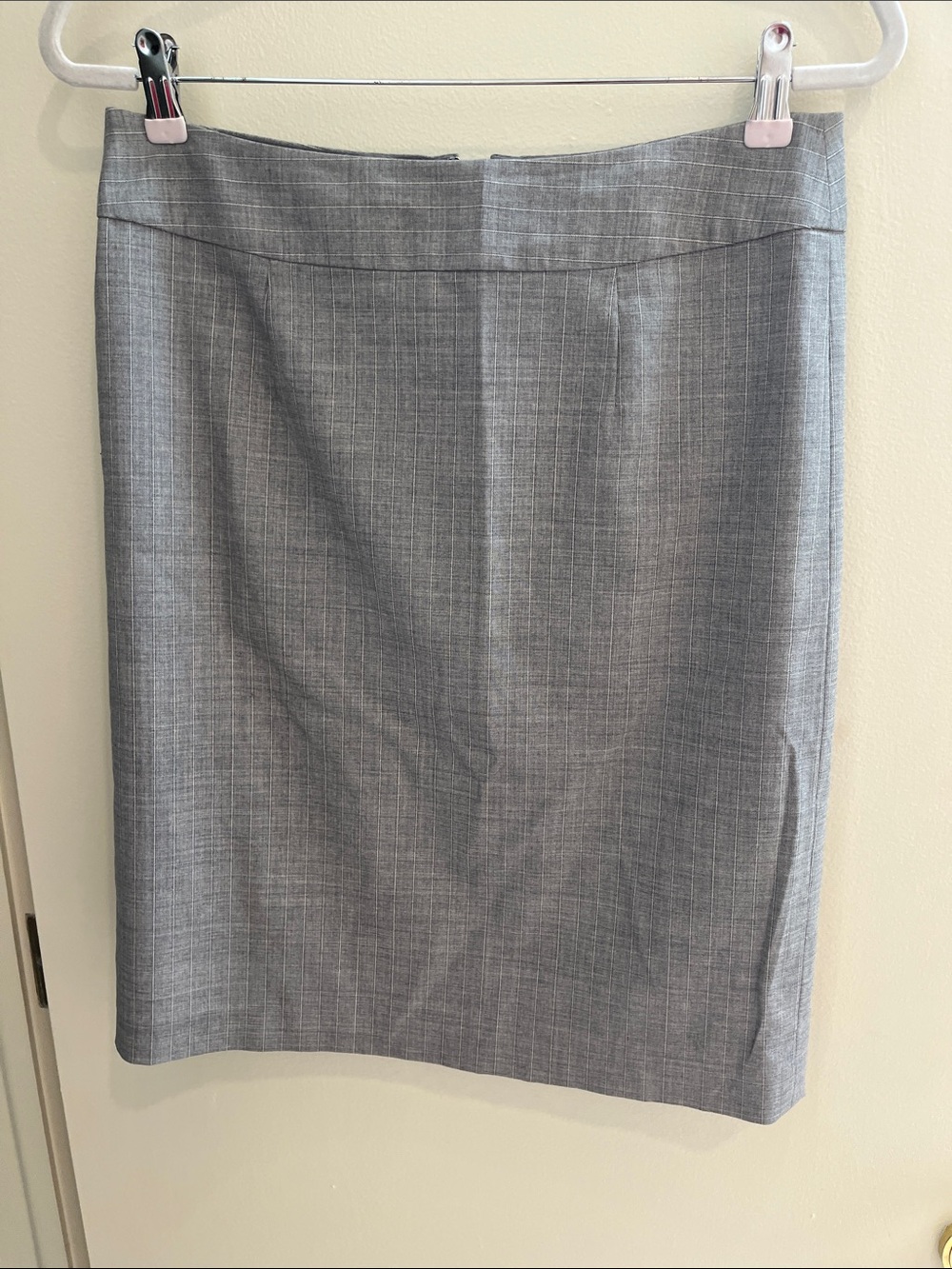 Banana Republic Gray Plaid Pencil Skirt